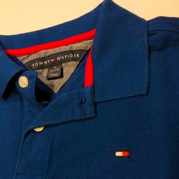 Tommy Hilfiger Boys Polo Sz M 12-14 Excellent - Picture 2 of 4